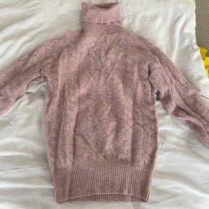 ARITZIA COTTON CANDY TURTLENECK WOOL SWEATER